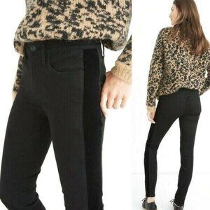 Madewell 9" High-Rise Skinny‎ Jeans Velvet Tuxedo